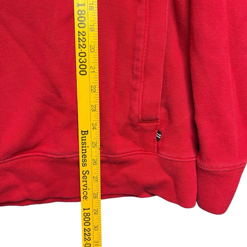 Nautica Half Snap Hoodie Pullover Sweater Red Navy Pockets Mens US XXL EUR XXXL - Picture 7 of 7